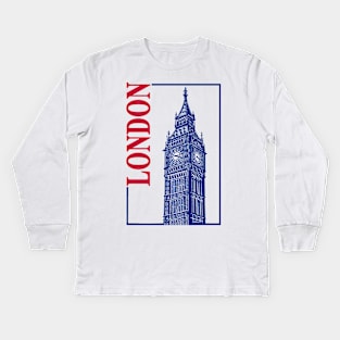 London-Big Ben Kids Long Sleeve T-Shirt